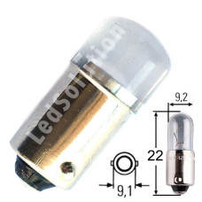 12V T4W (BA9s) 2smd 2835 Philips матовая ЖЕЛТЫЙ