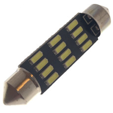 12V AC (C5W) 12SMD 4014 42мм 260 Lm БЕЛЫЙ
