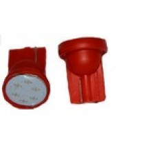 12V T10 (W5W)  COB 1W красный