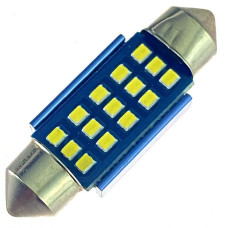 12V AC (C5W) 15SMD 2016 36мм обманка БЕЛЫЙ