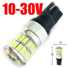 10-30V T10 (W5W) 36SMD 3014 400Lm БЕЛЫЙ