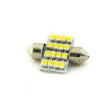 12V AC (C5W) 16SMD 3528 31мм белый 90Lm