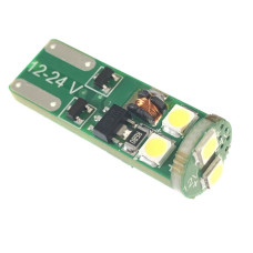 12-24V T10 (W5W) 6SMD 3030 плата UA 320Lm БЕЛЫЙ